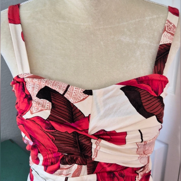 Soma Soft Jersey Twist Bodice Maxi Dress Size Large Built-In Bra - Picture 4 of 12